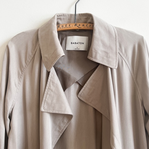 🏷️ SOLD • BABATON • Lawson Trench Coat in Concrete • Small - Picture 4 of 12
